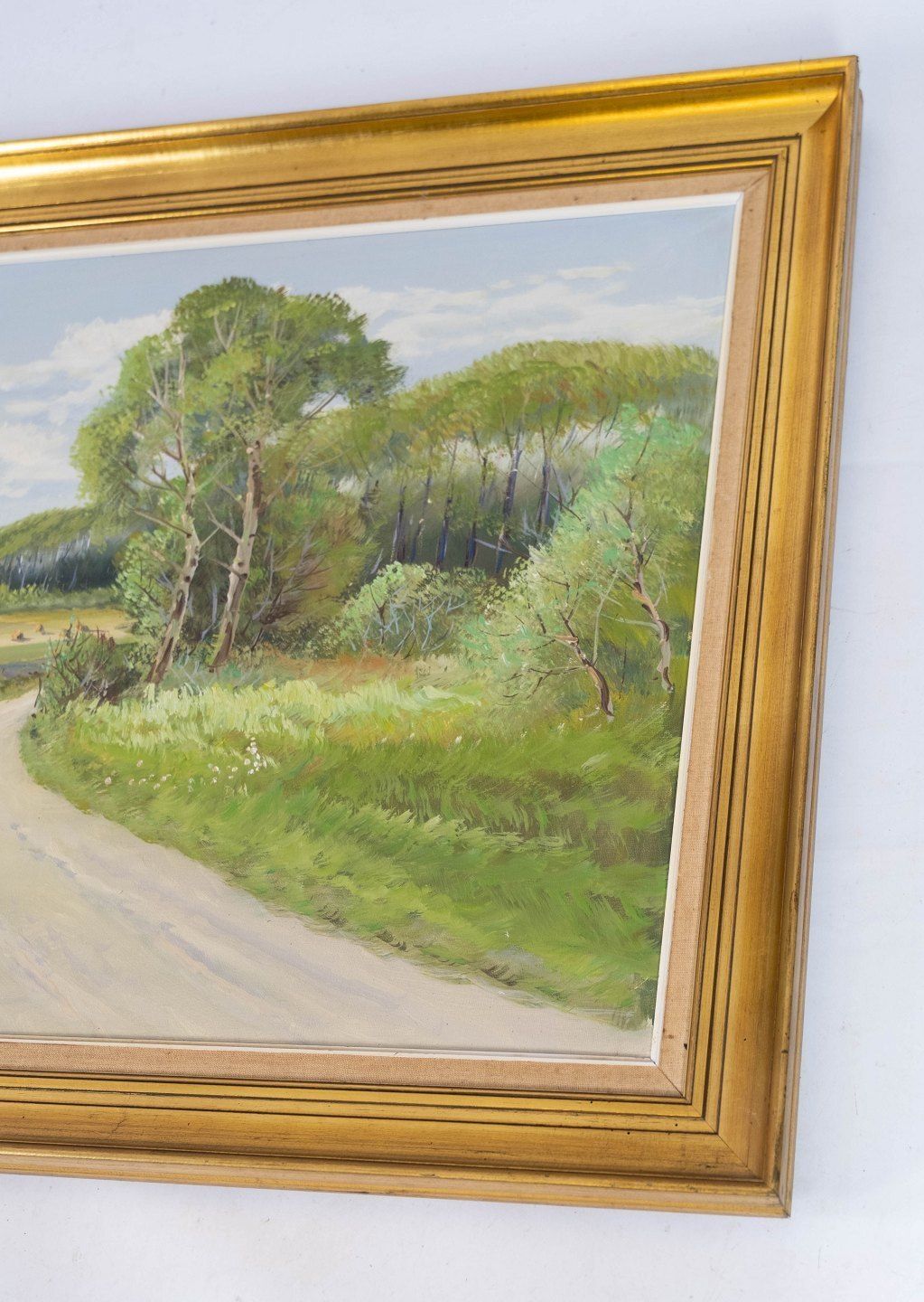 Oil Painting With Natural Motif And Gilded Frame, With Unknown Signature From The 1920s. photo furniture