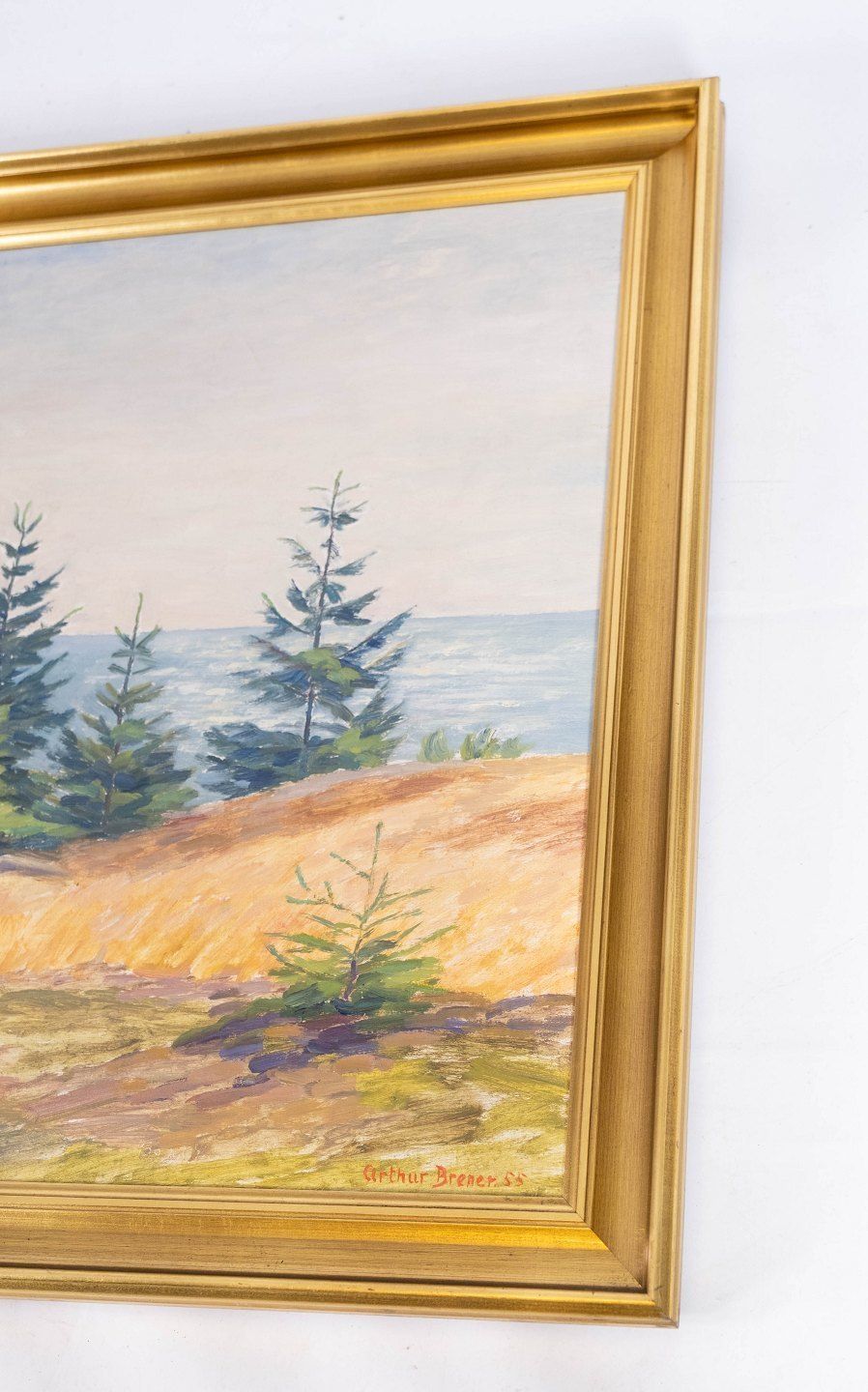Oil Painting With Natural Motif By Arthur Brener From 1955. photo for sale