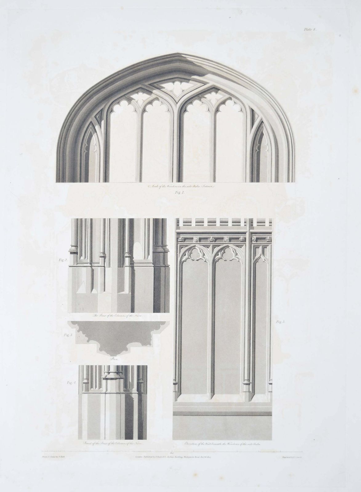 Frederick Nash, Arches And Columns At St George's Chapel, Windsor Castle Engraving (1804)