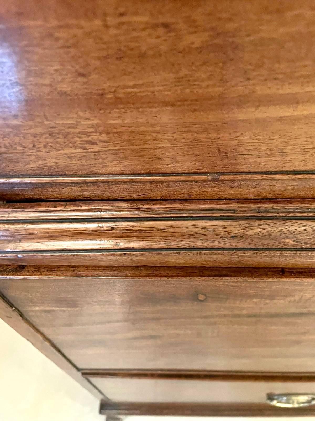 Antique George III Figured Mahogany Chest On Chest photo for sale