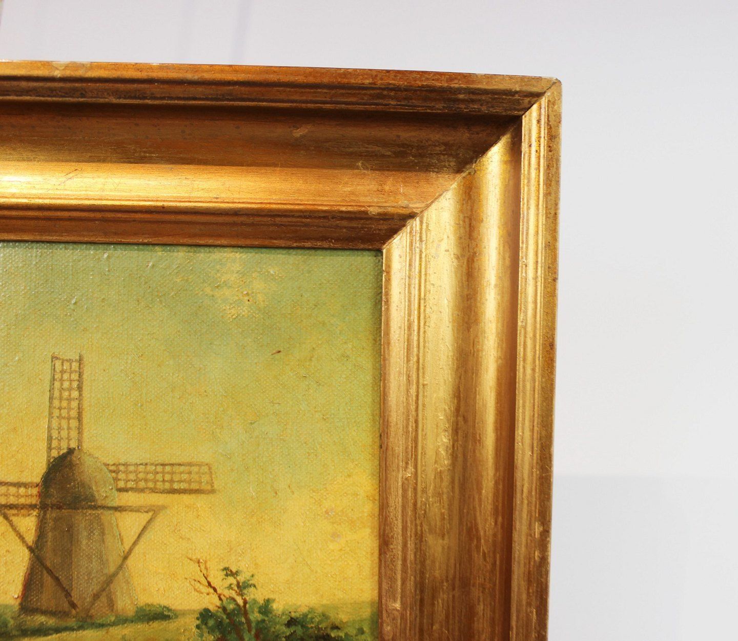 Oil Painting With Rural Motif Without Signature. photo for sale
