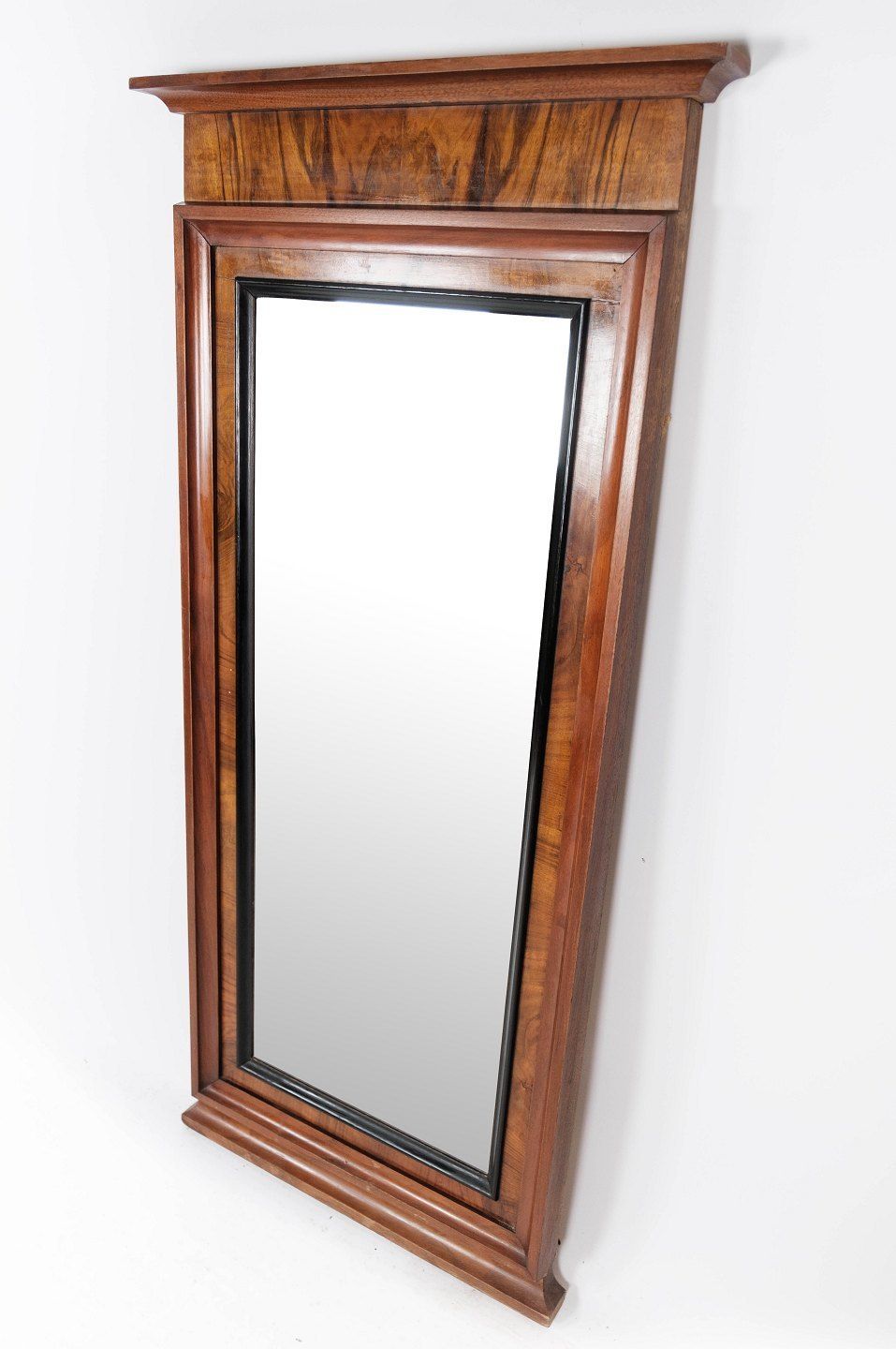 High Mirror Of Walnut Wood, From Around 1880. photo furniture