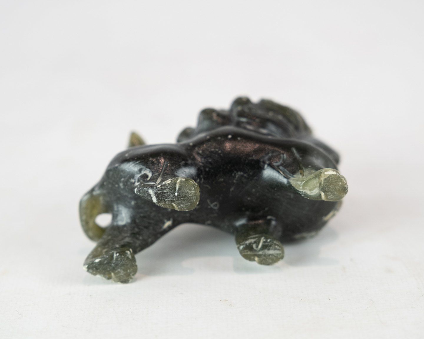 A Pair Of Soapstone Figures In The Shape Of Lions photo 245.0