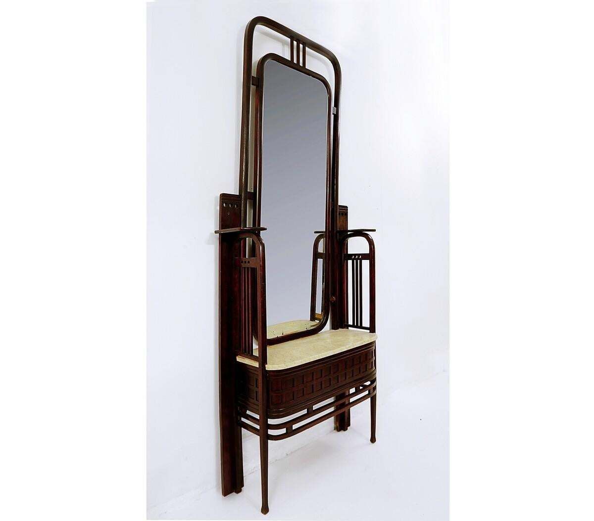 Home Decor Art Nouveau Hall Stand In The Style Of Joseph Hoffmann, 1930s photo
