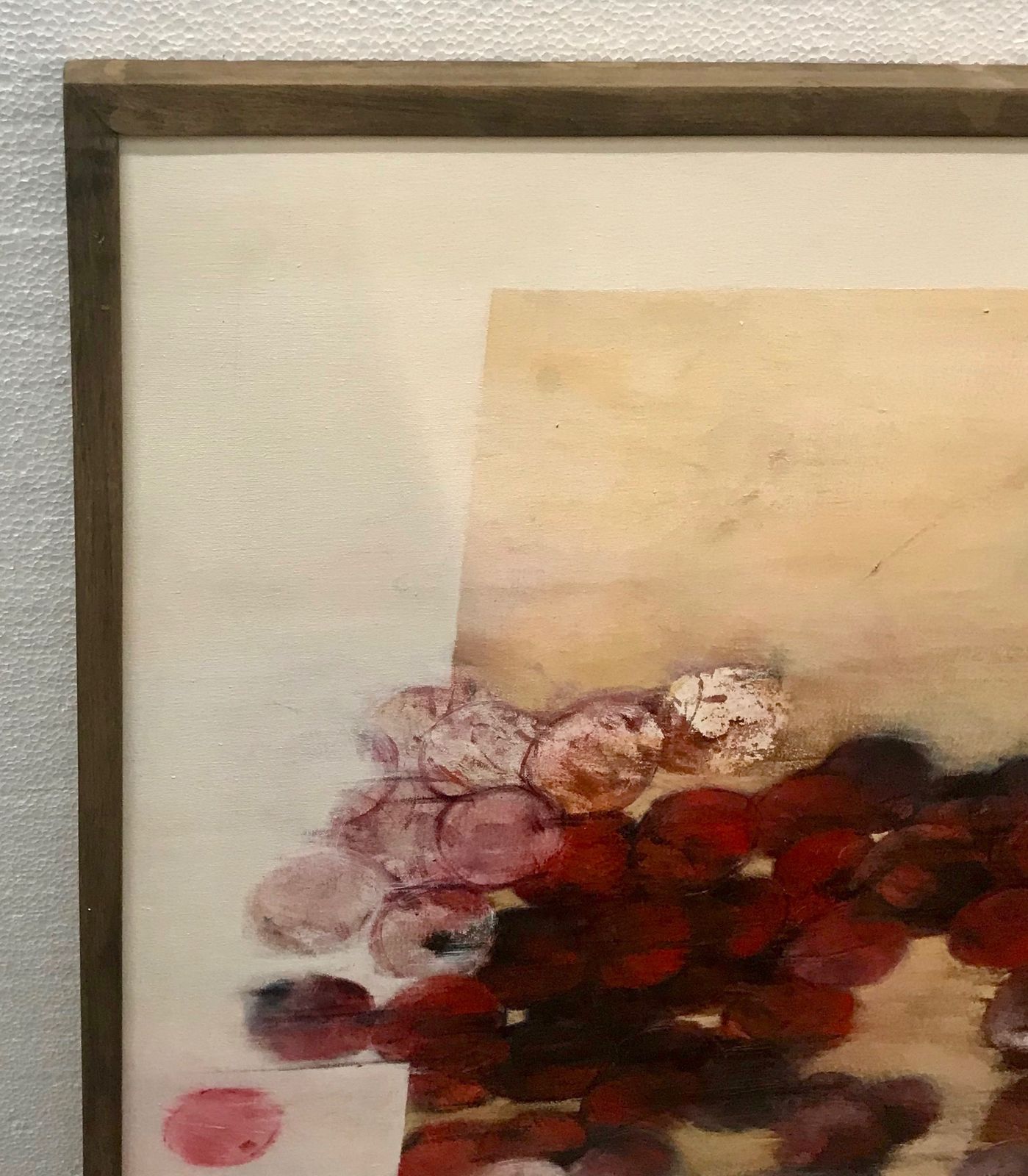 Contemporary Mixed Media Painting On Canvas With Frame photo vinterior