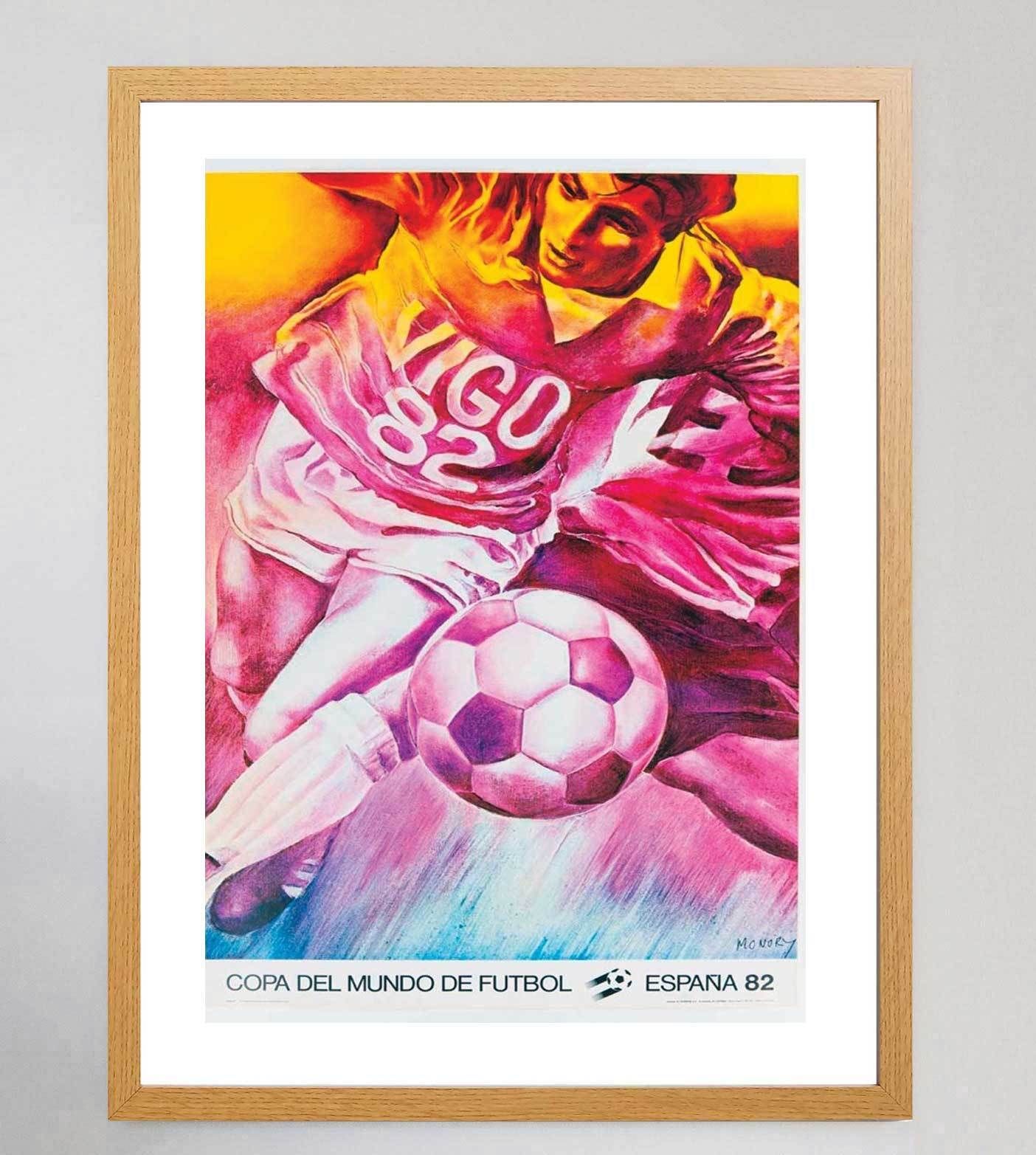 1982 World Cup Spain Vigo Original Vintage Poster photo Art