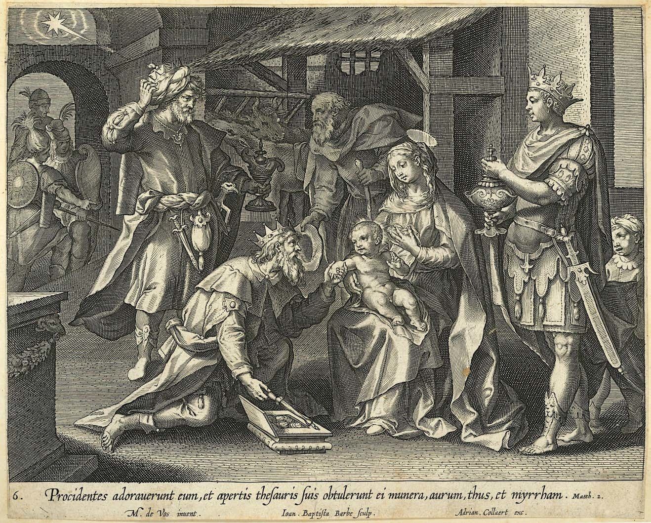Adriaen Collaert 'The Visitation Of The Magi' 17th Century Engraving