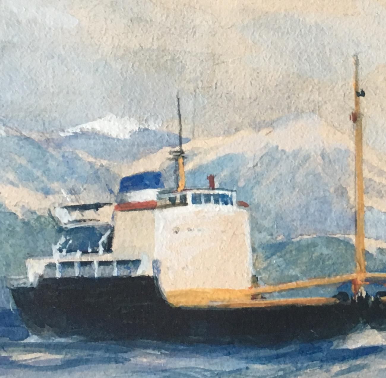 Laurence Dunn 'Otra' (C.1970s) Maritime Painting photo furniture