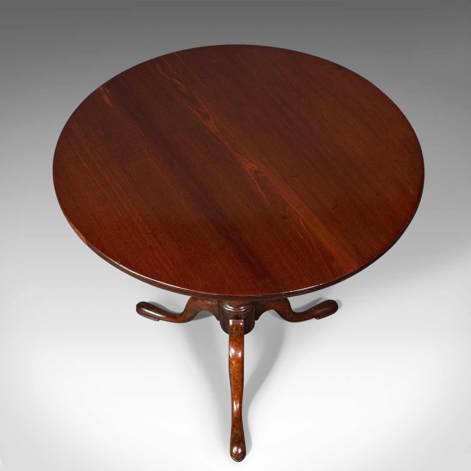 Antique Tilt Top Table, English, Mahogany, Occasional, Wine, C.1780 photo vintage