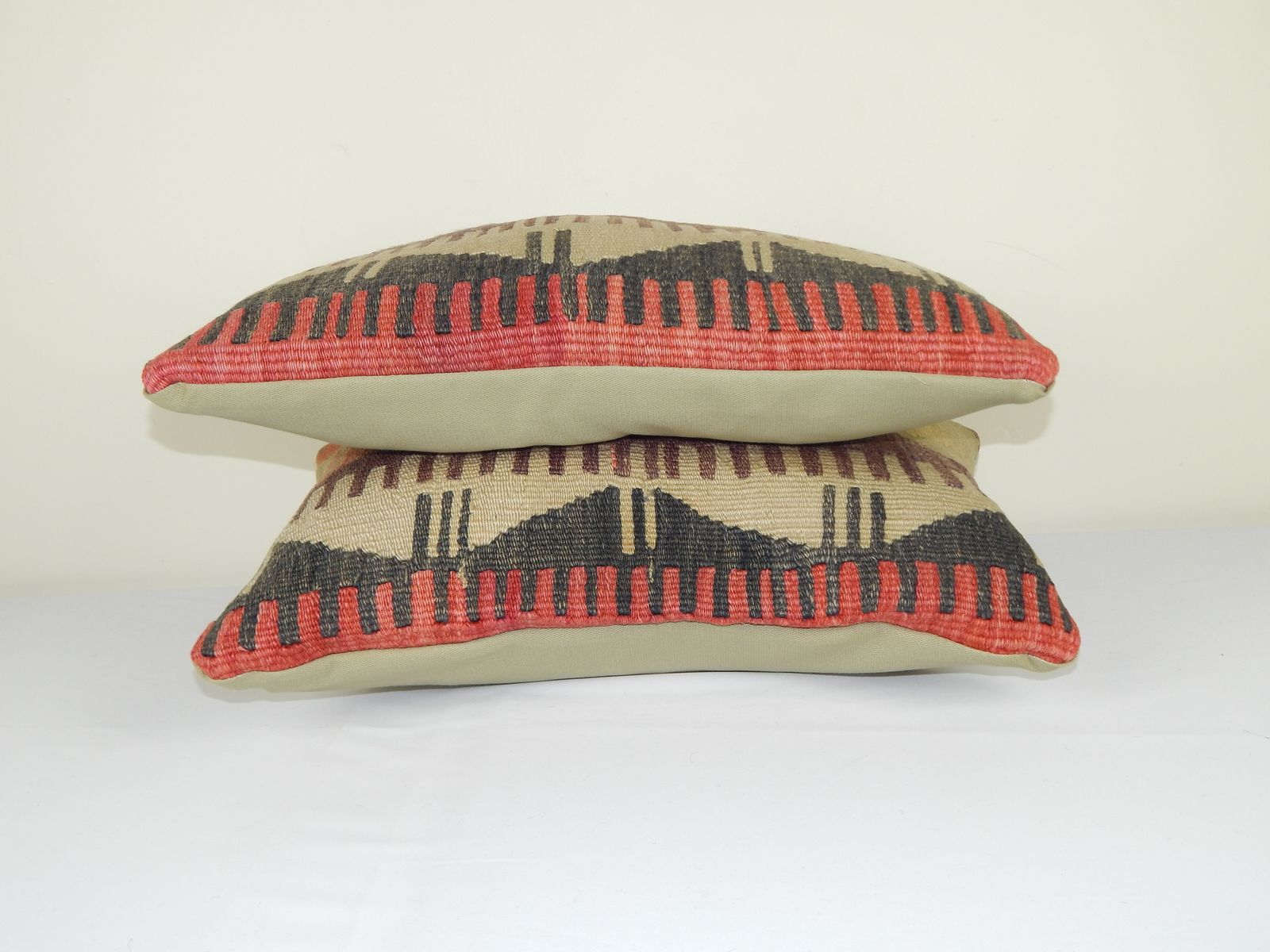 Turkish Lumbar Kilim Cushion Covers, Set Of 2 35x50 Cm photo 155.0