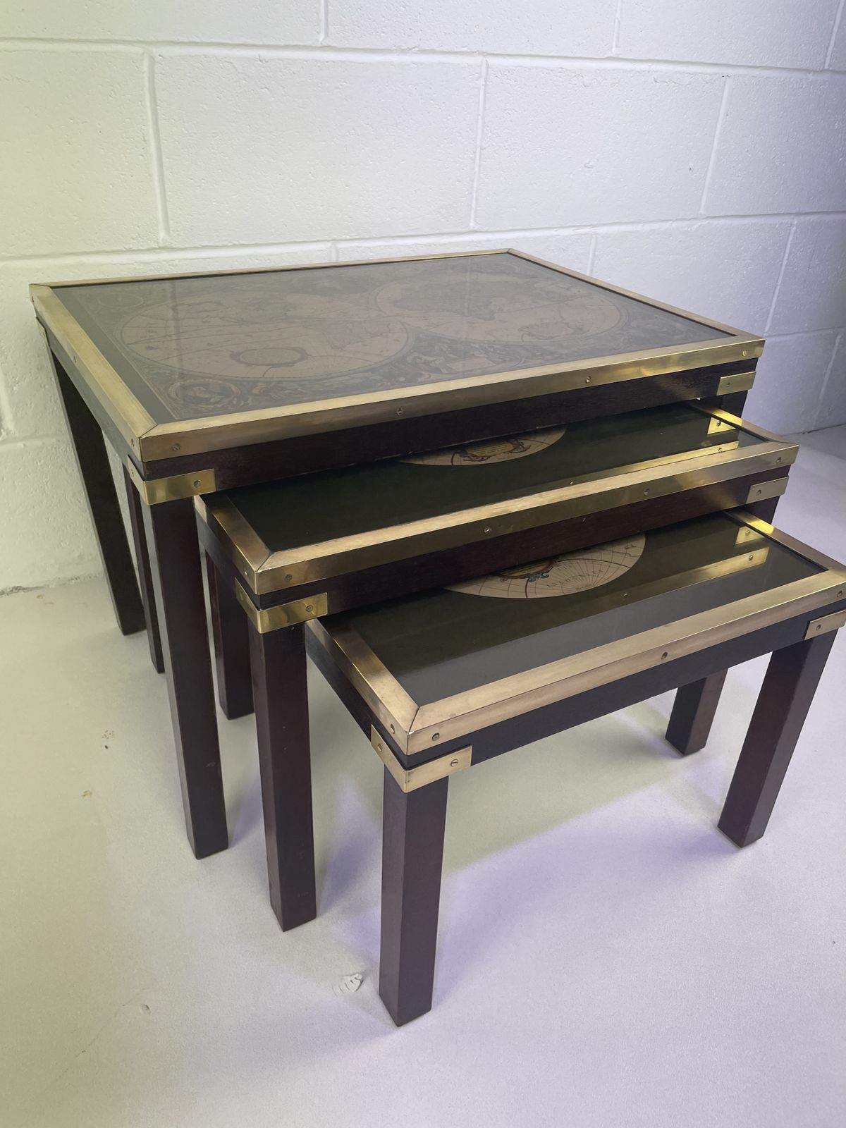 Campaign Style Nest Of Map Tables photo vinterior
