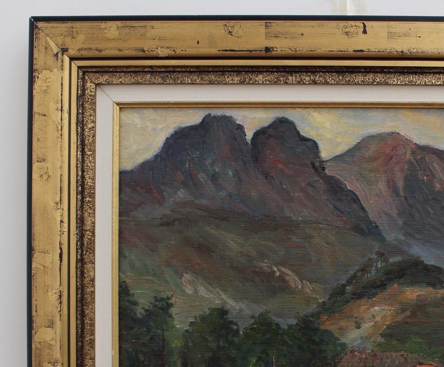 'Mountain Landscape' By Louise Jeanne Cottard Fossey (Circa 1950s) photo Art