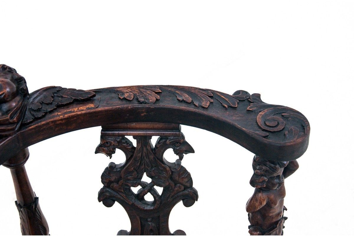 Historic Horn Armchair, Western Europe, Turn Of The 19th And 20th Centuries. photo buy