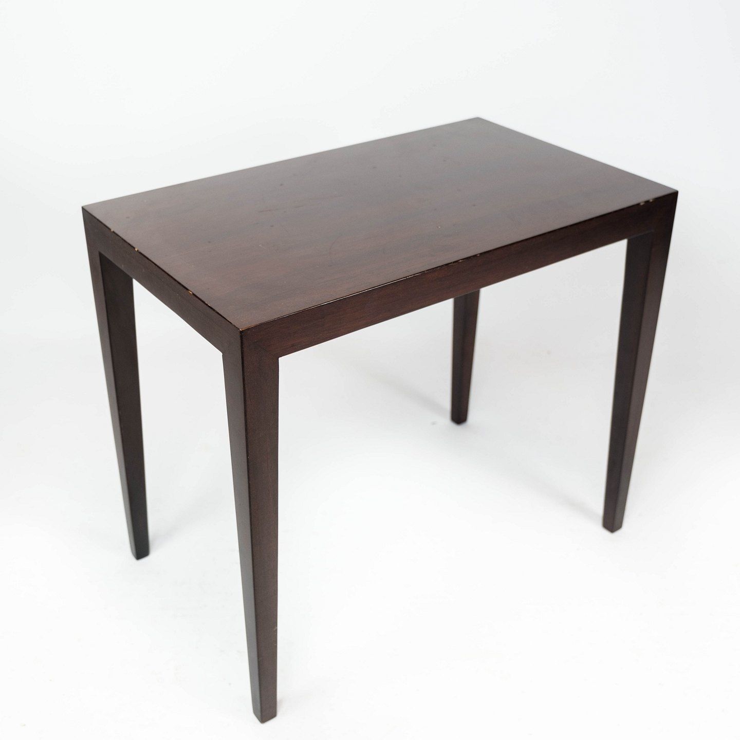 Side Table In Mahogany Designed By Severin Hansen For Haslev Møbelfabrik In The 1960s. photo for sale
