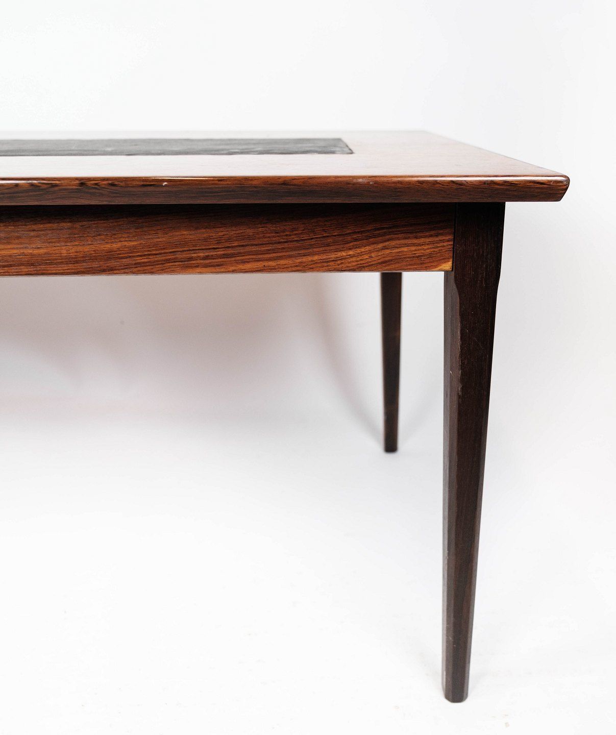 Coffee Table In Rosewood With Slate Of Danish Design From The 1960s photo vinterior