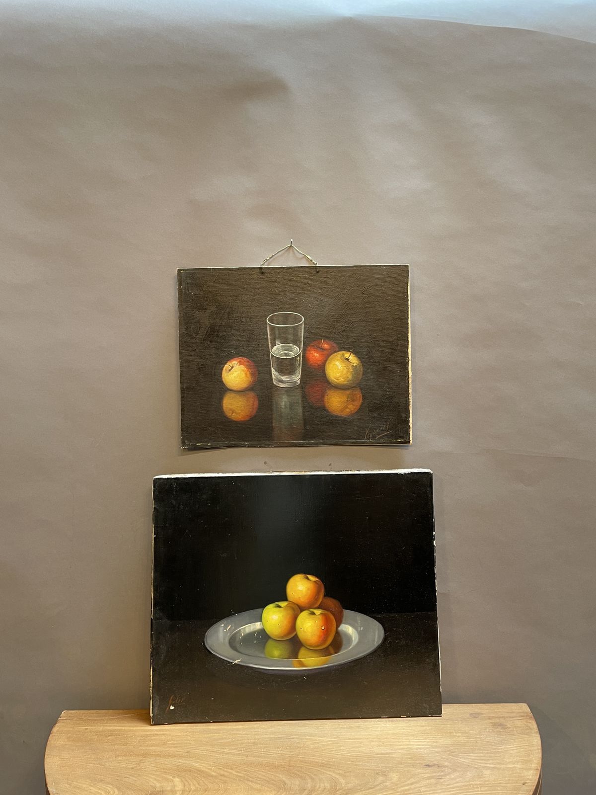 2 Spanish School Still Life Oil Studies