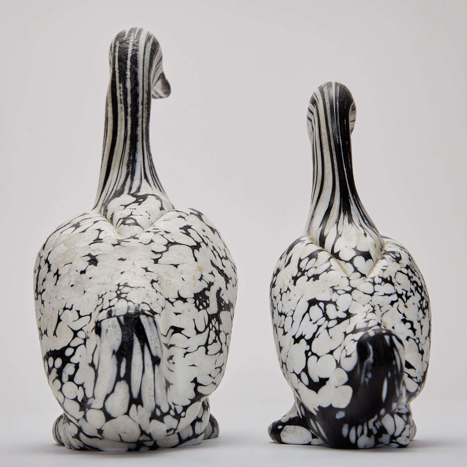 Pair Of Ducks Animal Sculptures By Archimede Seguso Murano In Black photo furniture