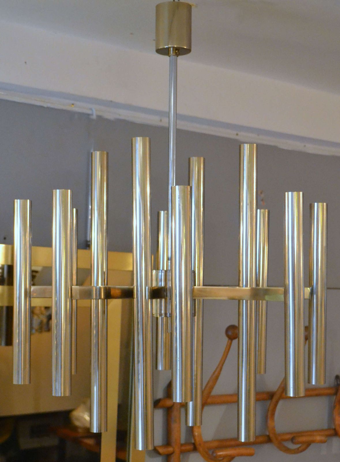 Minimal Chandelier In Nickel By Sciolari With 24 Lights photo buy