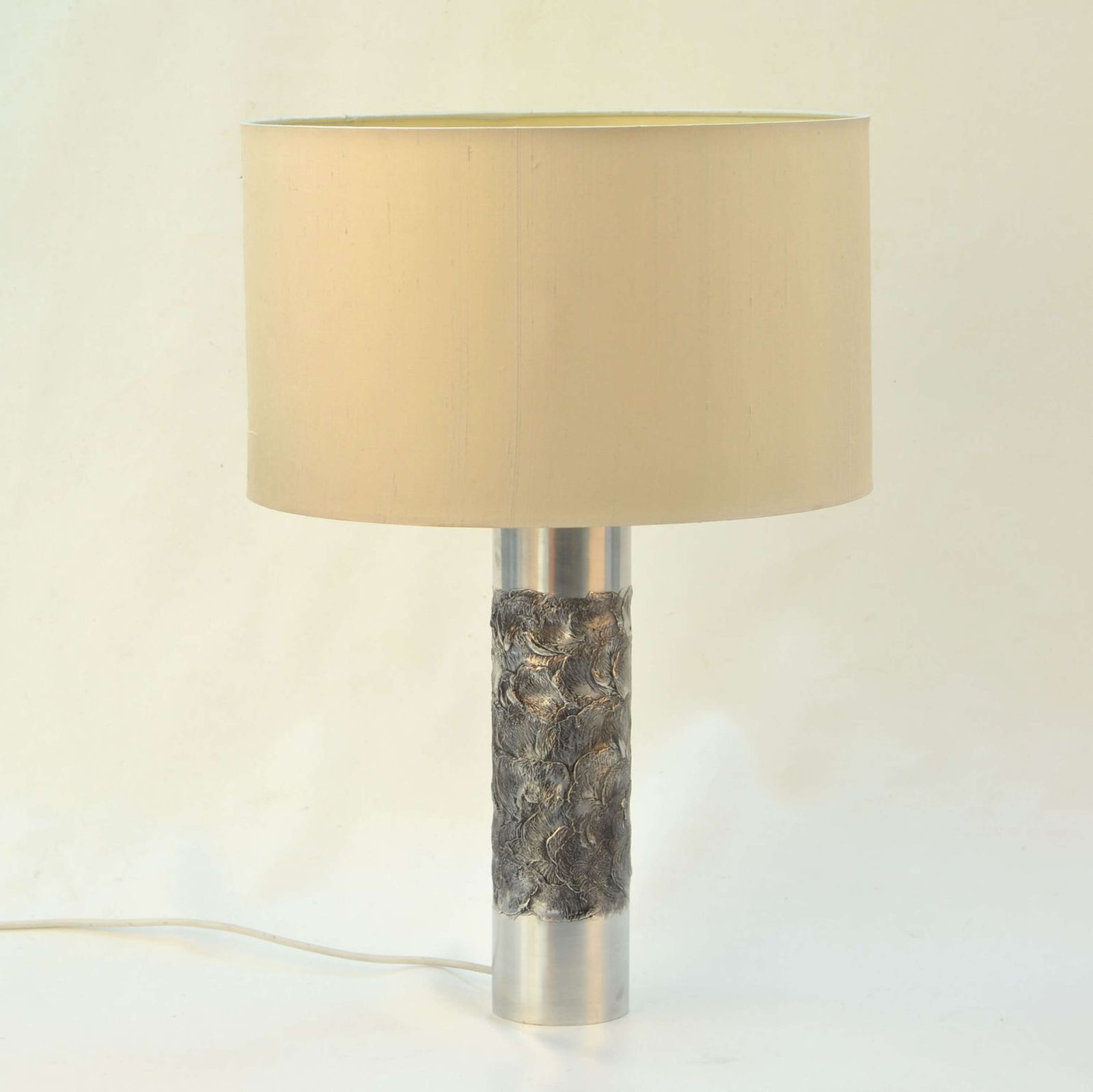 Pair Of Brutalist Aluminum Table Lamp By Willy Luyckx, Aluclair, 1960' photo furniture