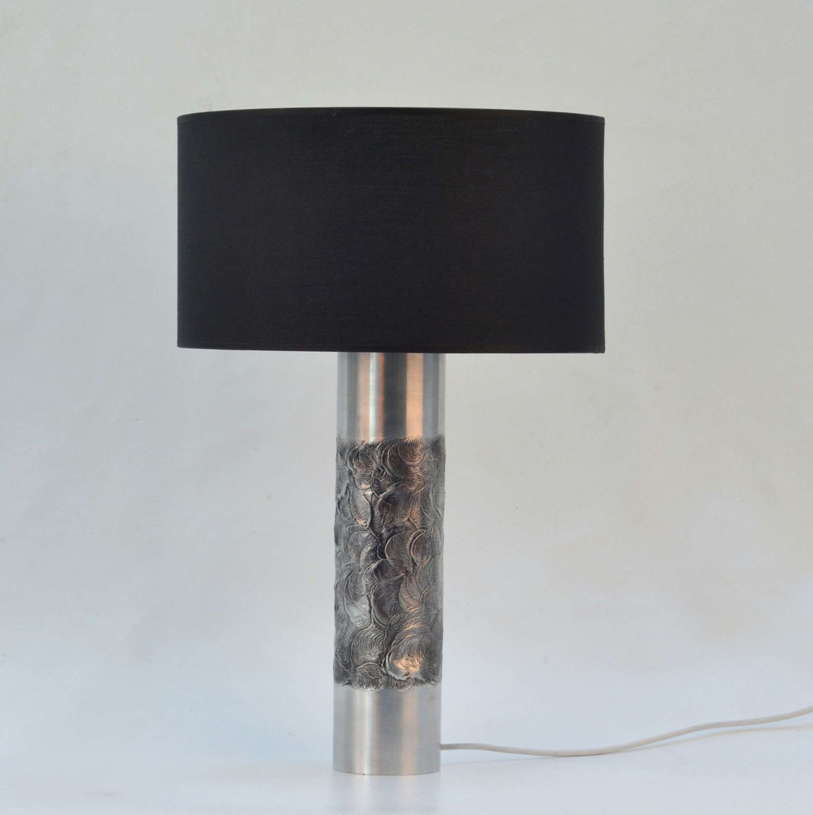 Pair Of Brutalist Aluminum Table Lamp By Willy Luyckx, Aluclair, 1960' photo 2250.0