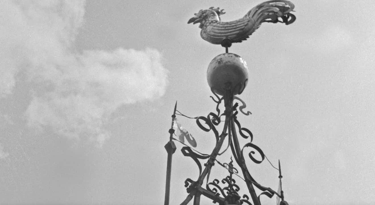 Karl Heinrich Lämmel Weather Vane Bells At Top Of Belfry Stuttgart, Germany 1935, Printed Later 1935/2021 photo furniture