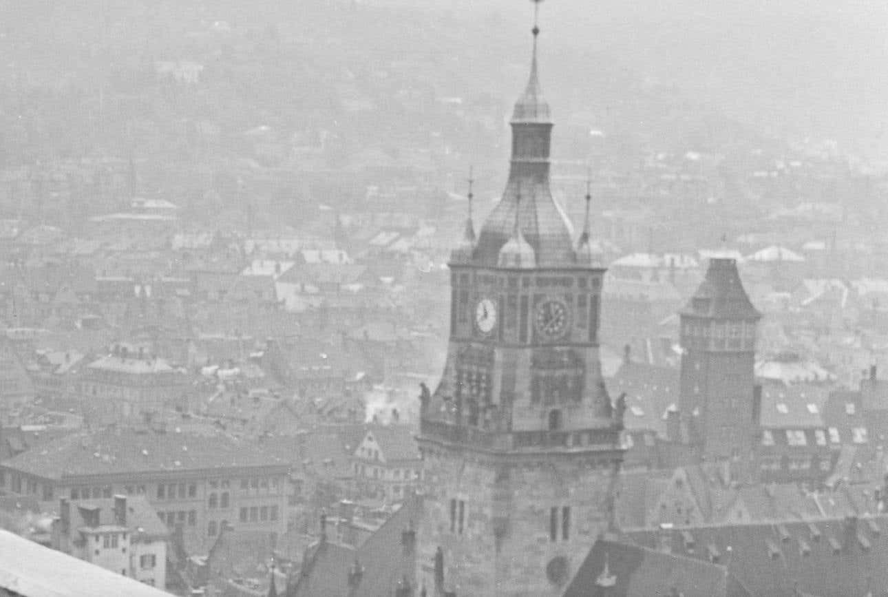 Karl Heinrich Lämmel View To Stuttgart City Hall, Germany 1935, Printed Later 1935/2021 photo Art