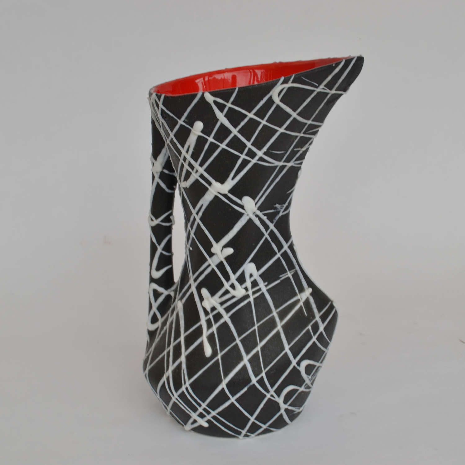 Set Of Three Vallauris Ceramic Vases In Black & White photo 1250.0