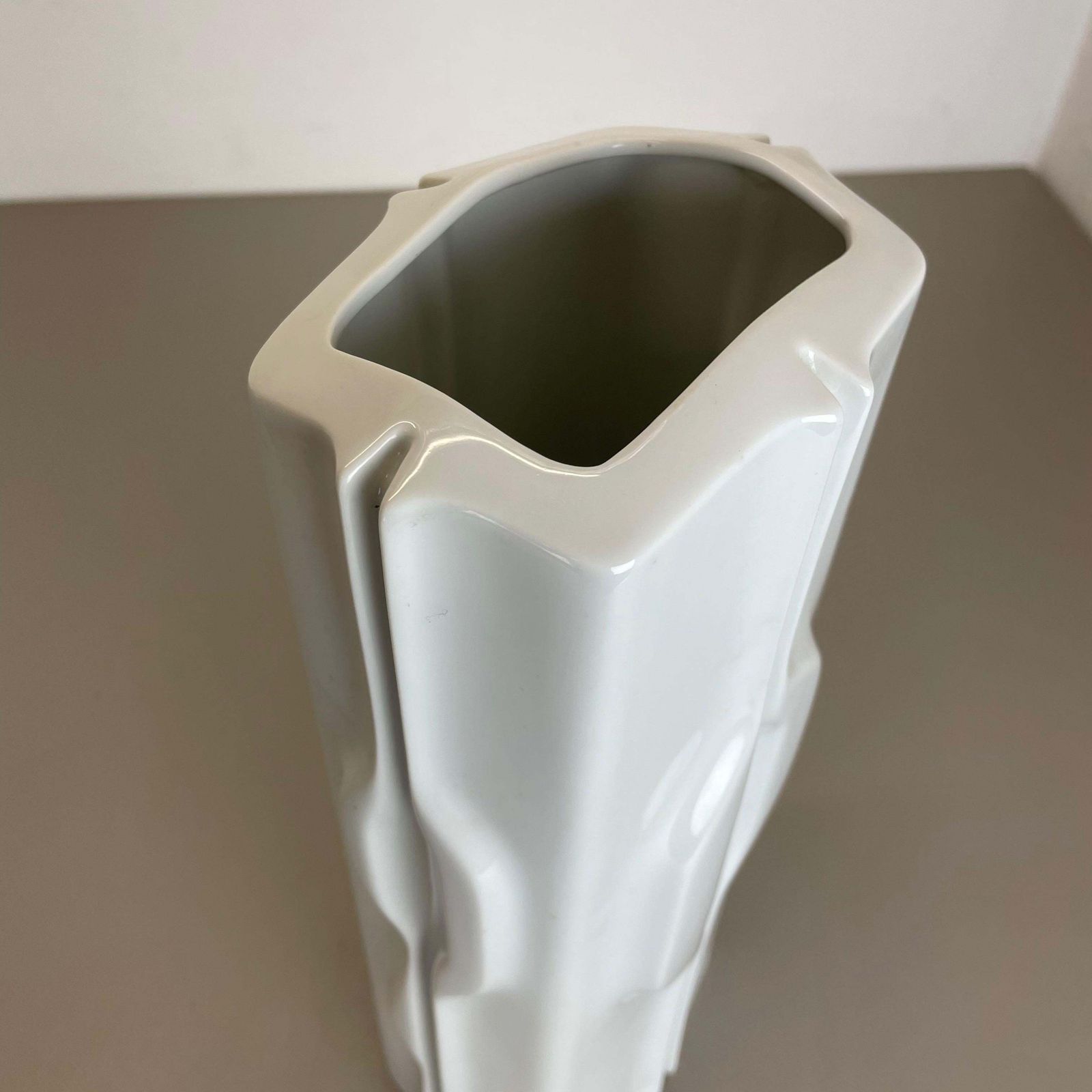 Home Decor Large Op Art Vase Porcelain German Vase By Fürstenberg Ceramics, Germany, 1970s photo