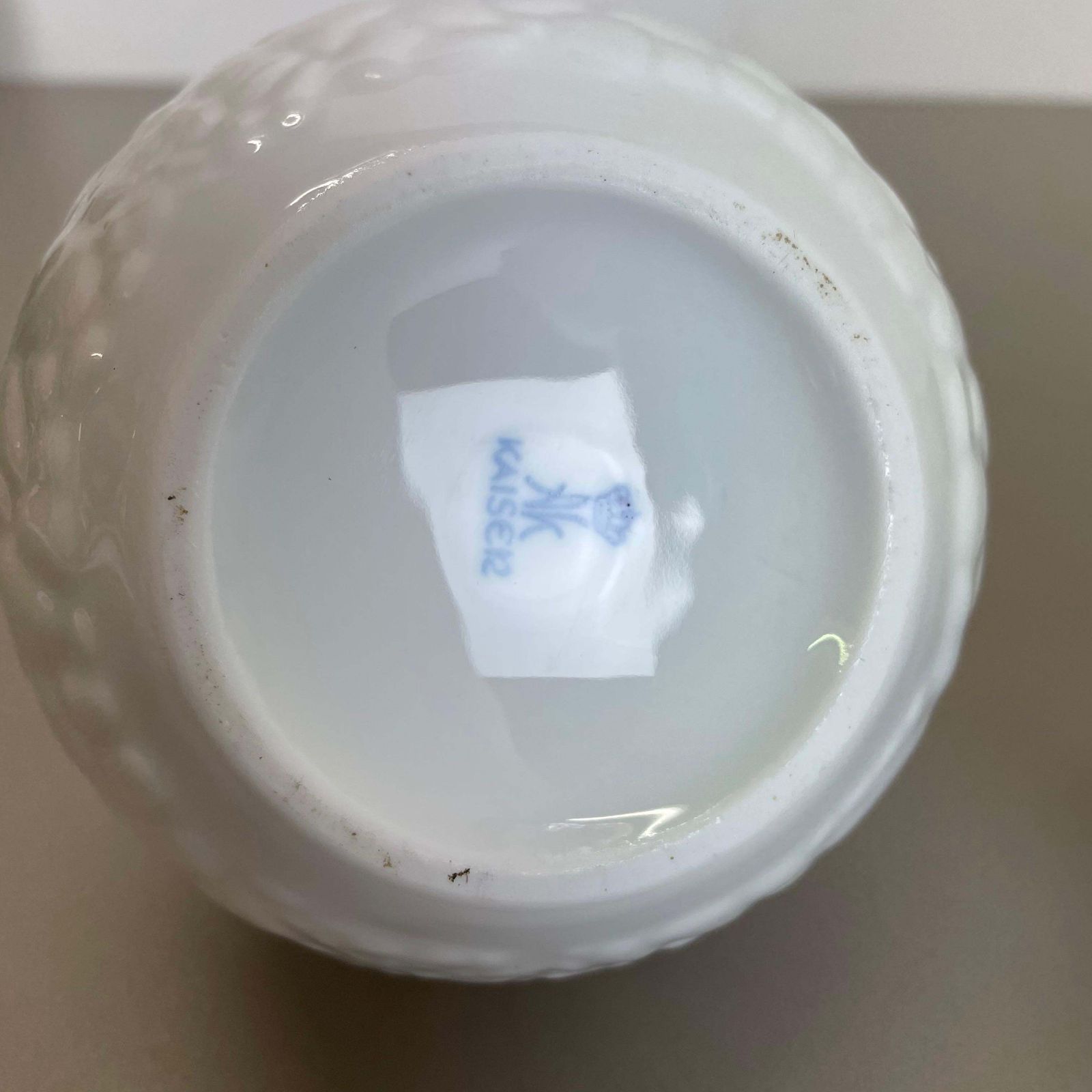 428.0 Set Of 2 Original Op Art Biscuit Porcelain Vases By Ak Kaiser, Germany, 1970s photo