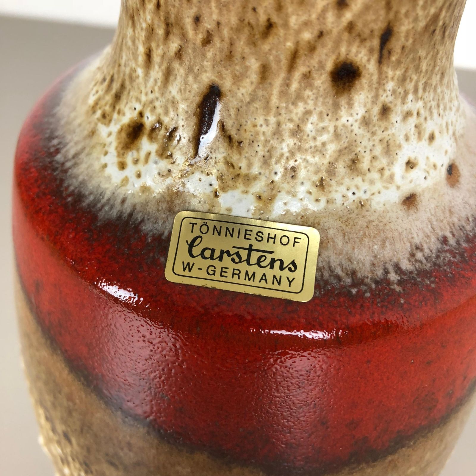 Fat Lava Ceramic Pottery Vase Heinz Siery Carstens Tönnieshof, Germany, 1970s photo vinterior
