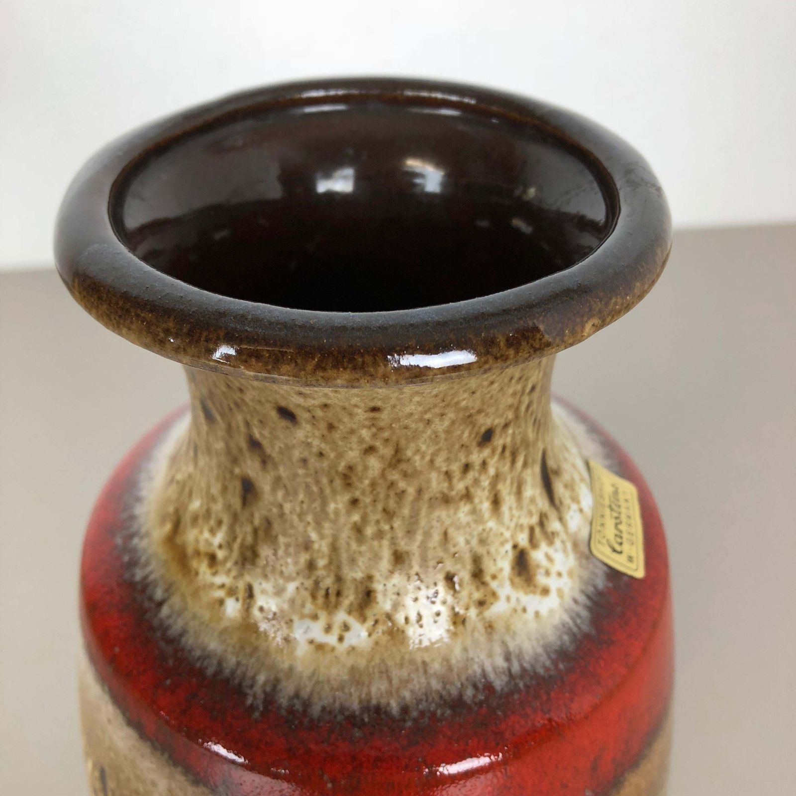 340.0 Fat Lava Ceramic Pottery Vase Heinz Siery Carstens Tönnieshof, Germany, 1970s photo
