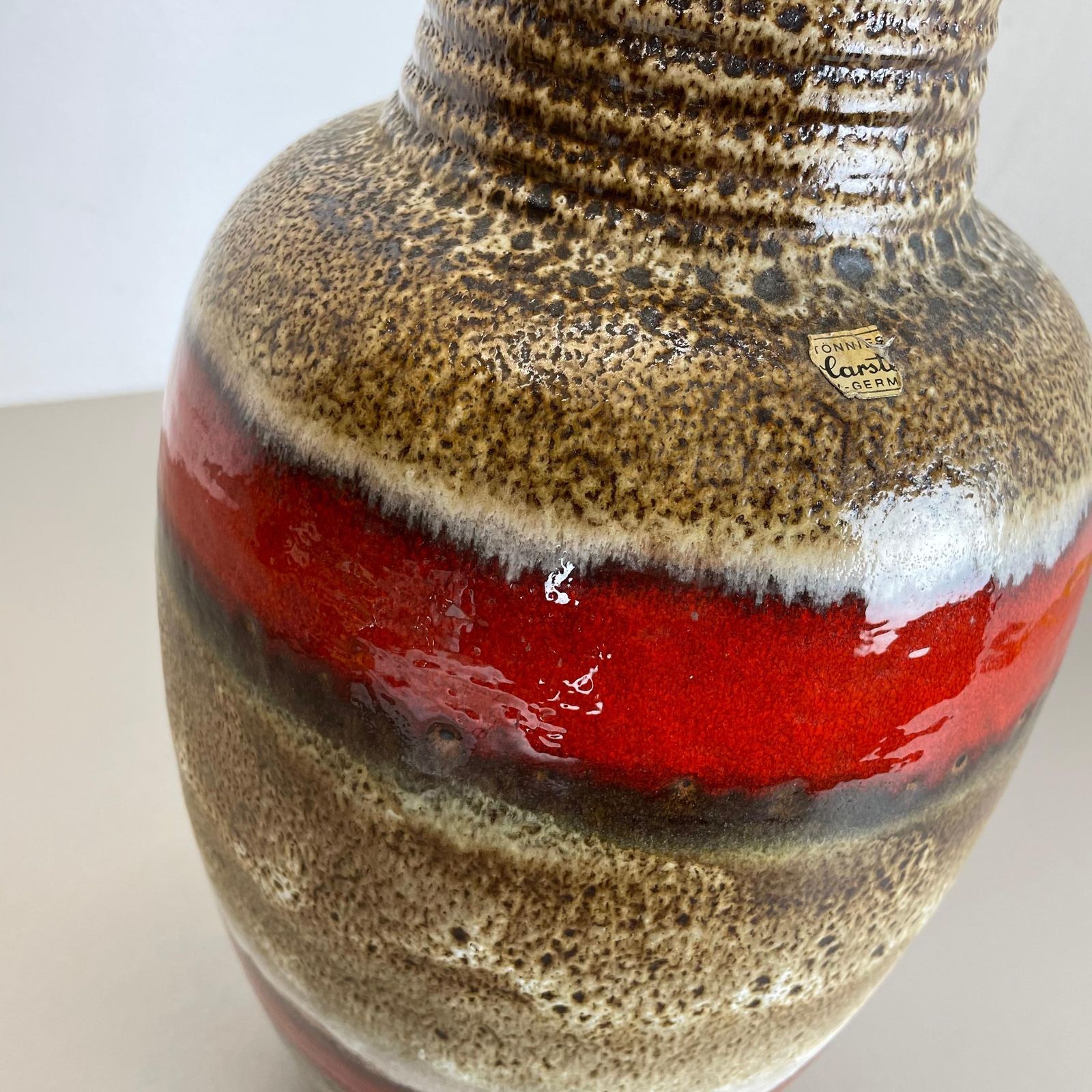 480.0 Fat Lava Ceramic Pottery Floor Vase Heinz Siery Carstens Tönnieshof Germany 1970 photo