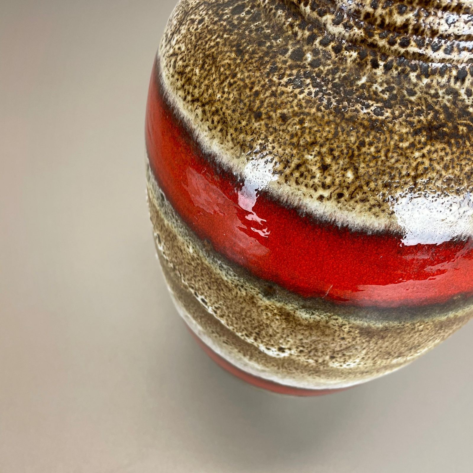 photo vinterior Fat Lava Ceramic Pottery Floor Vase Heinz Siery Carstens Tönnieshof Germany 1970
