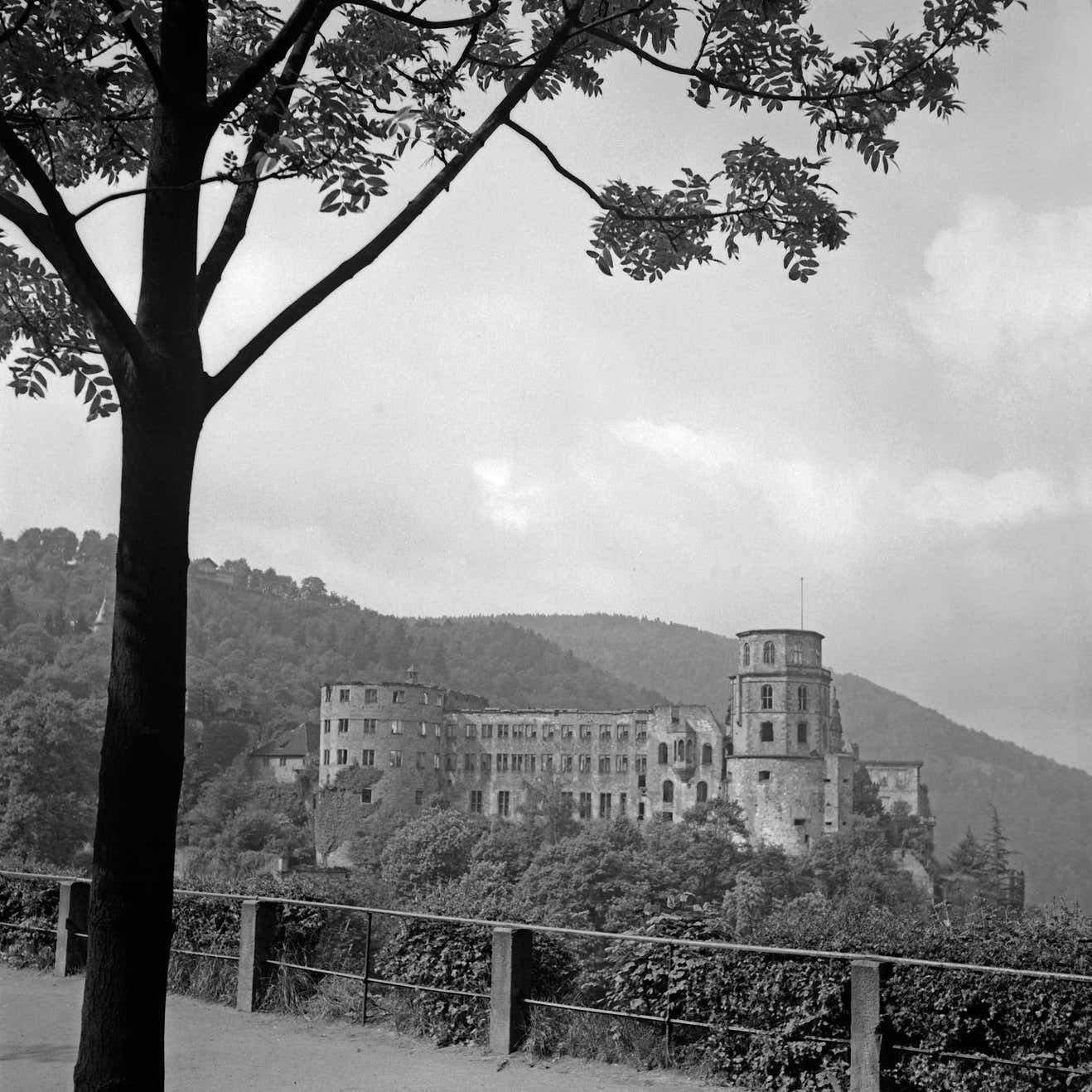 Karl Heinrich Lämmel Grosse Scheffelterrasse Terrace To Castle, Heidelberg Germany 1938, Printedlater 1938/2021