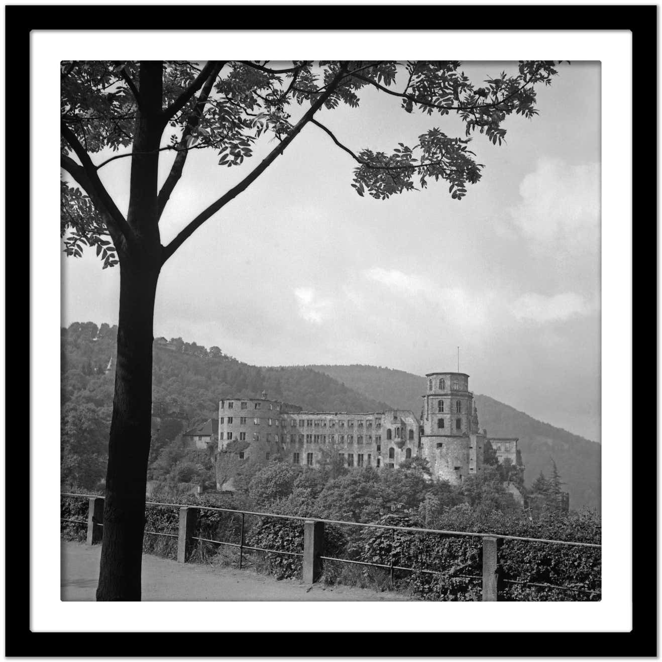 Karl Heinrich Lämmel Grosse Scheffelterrasse Terrace To Castle, Heidelberg Germany 1938, Printedlater 1938/2021 photo Art
