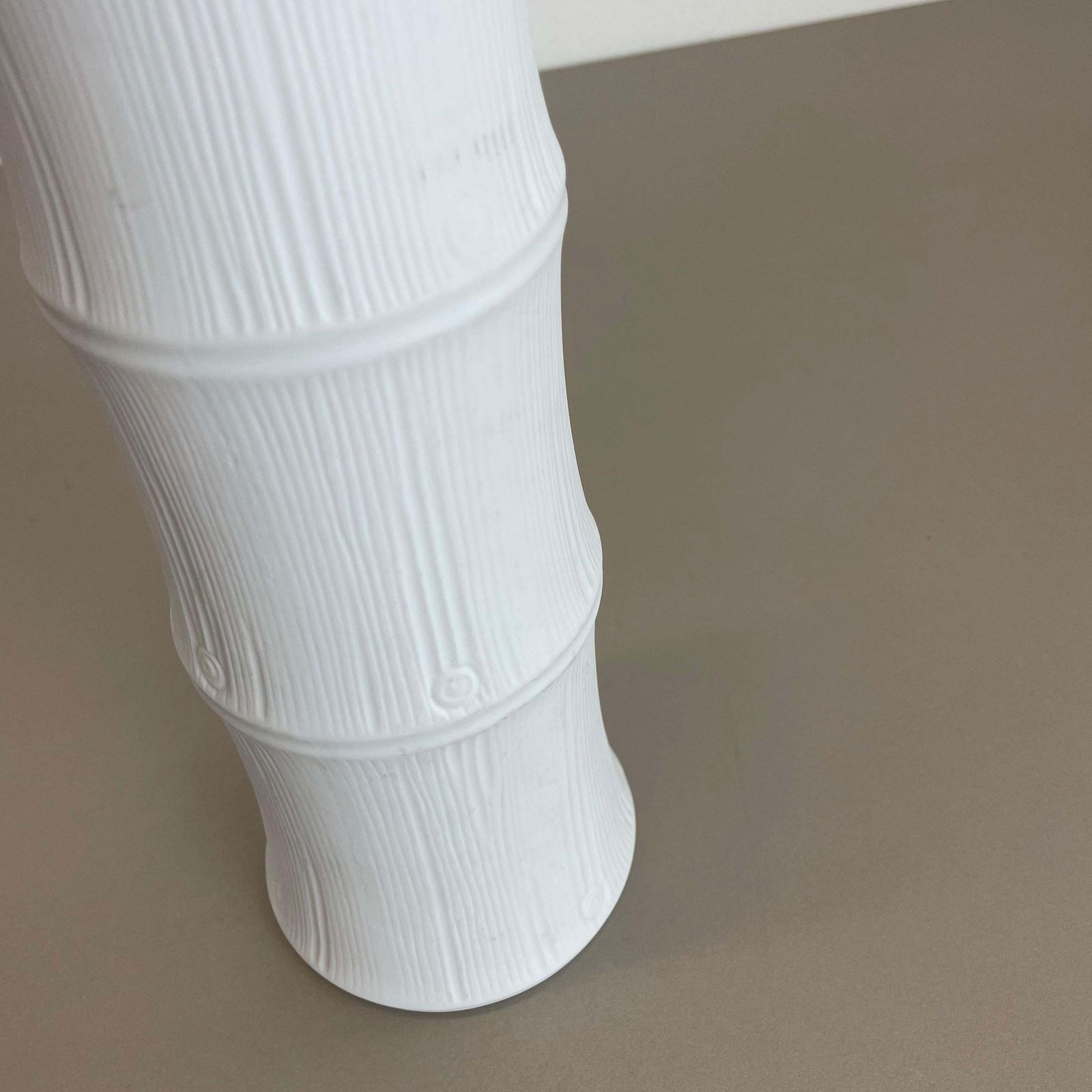 photo furniture Op Art Vase Porcelain Vase Bamboo Heinrich Fuchs For Hutschenreuther Germany 70s