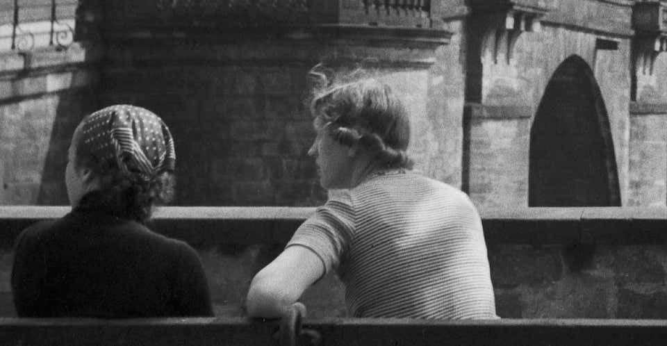 Karl Heinrich Lämmel Women At Neckar Heiliggeist Church Heidelberg, Germany 1936, Printed Later 1936/2021 photo for sale