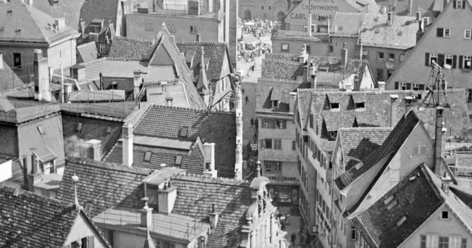 Karl Heinrich Lämmel View From City Hall Belfry To Old City, Stuttgart Germany 1935, Printed Later 1935/2021 photo Art