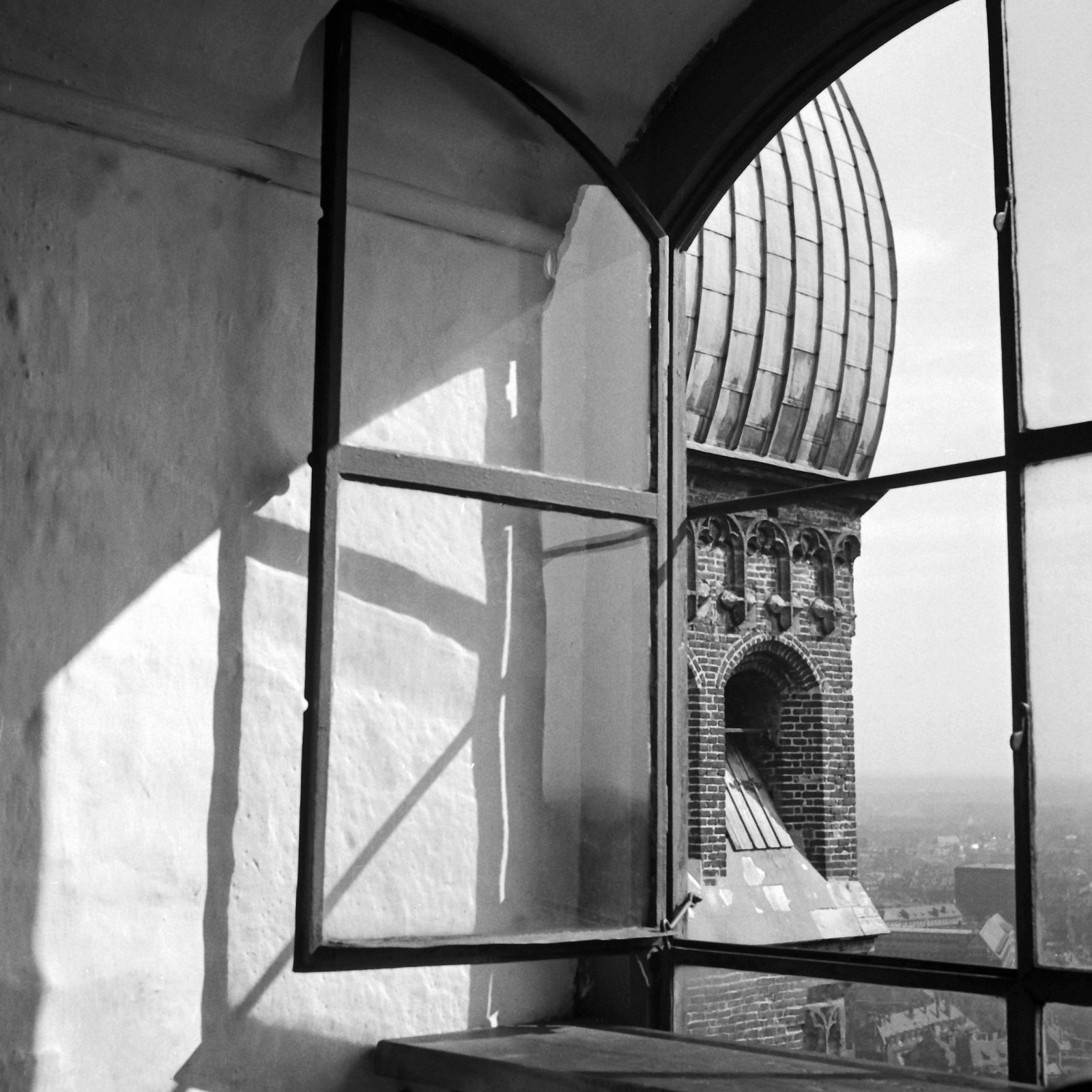 View To Tower Munich Frauenkirche Church, Munich Germany 1938, Printed Later