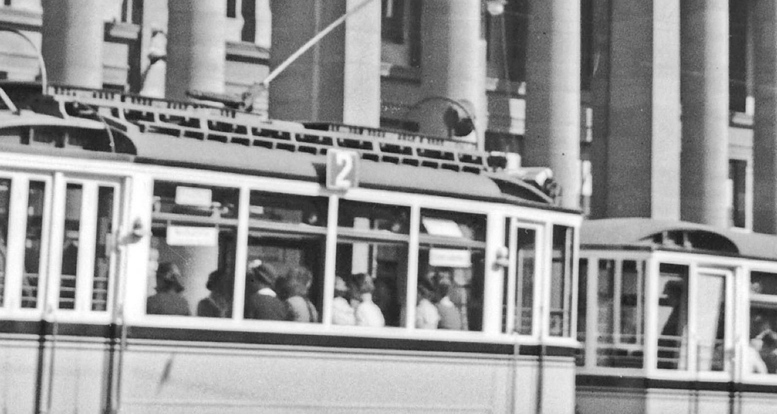 Tram Line No.2 Front Of Koenigsbau Palace, Stuttgart Germany 1935, Printed Later photo for sale