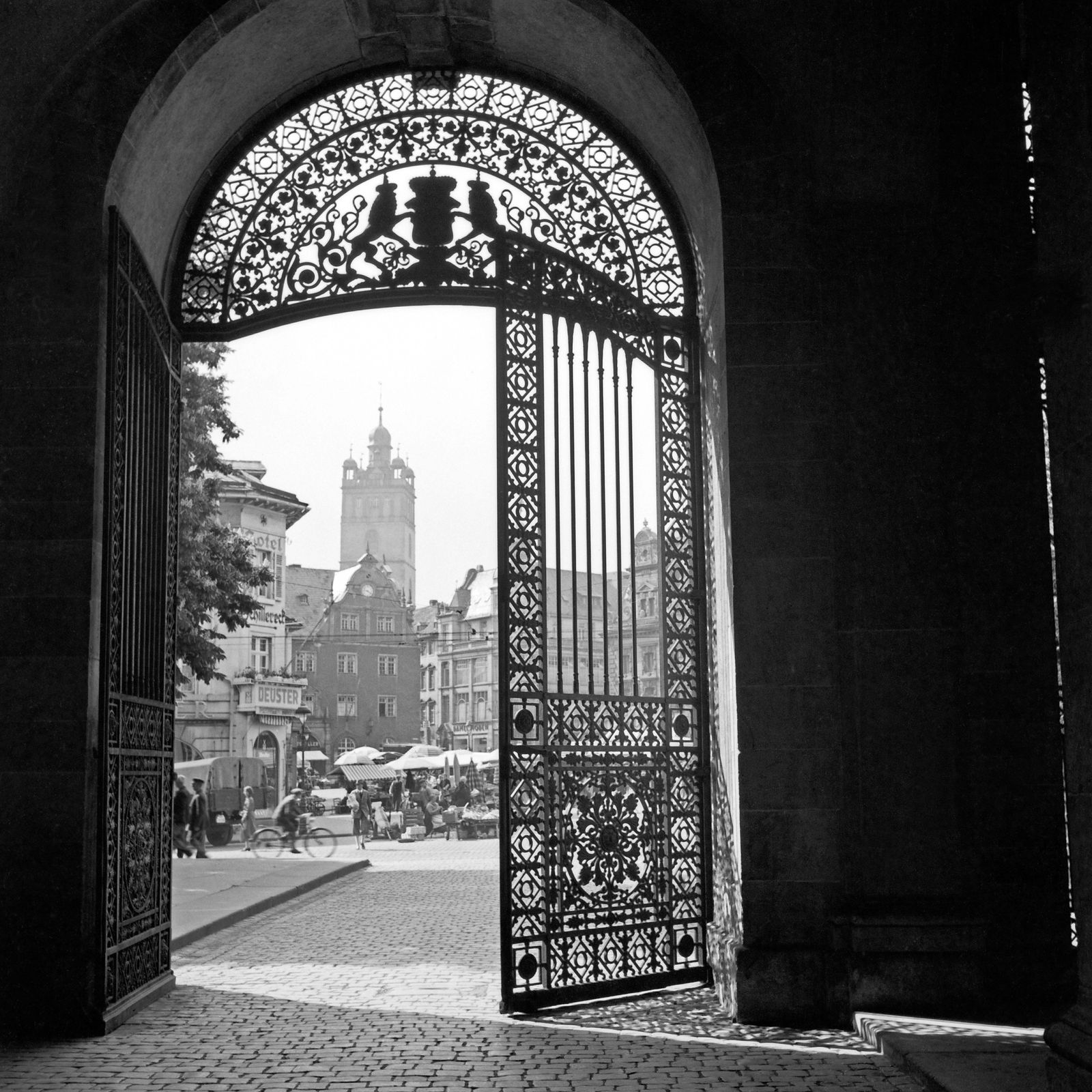 Karl Heinrich Lämmel View Gate Residence Castle To Main Market Darmstadt, Germany 1938 Printed Later 1938/2021