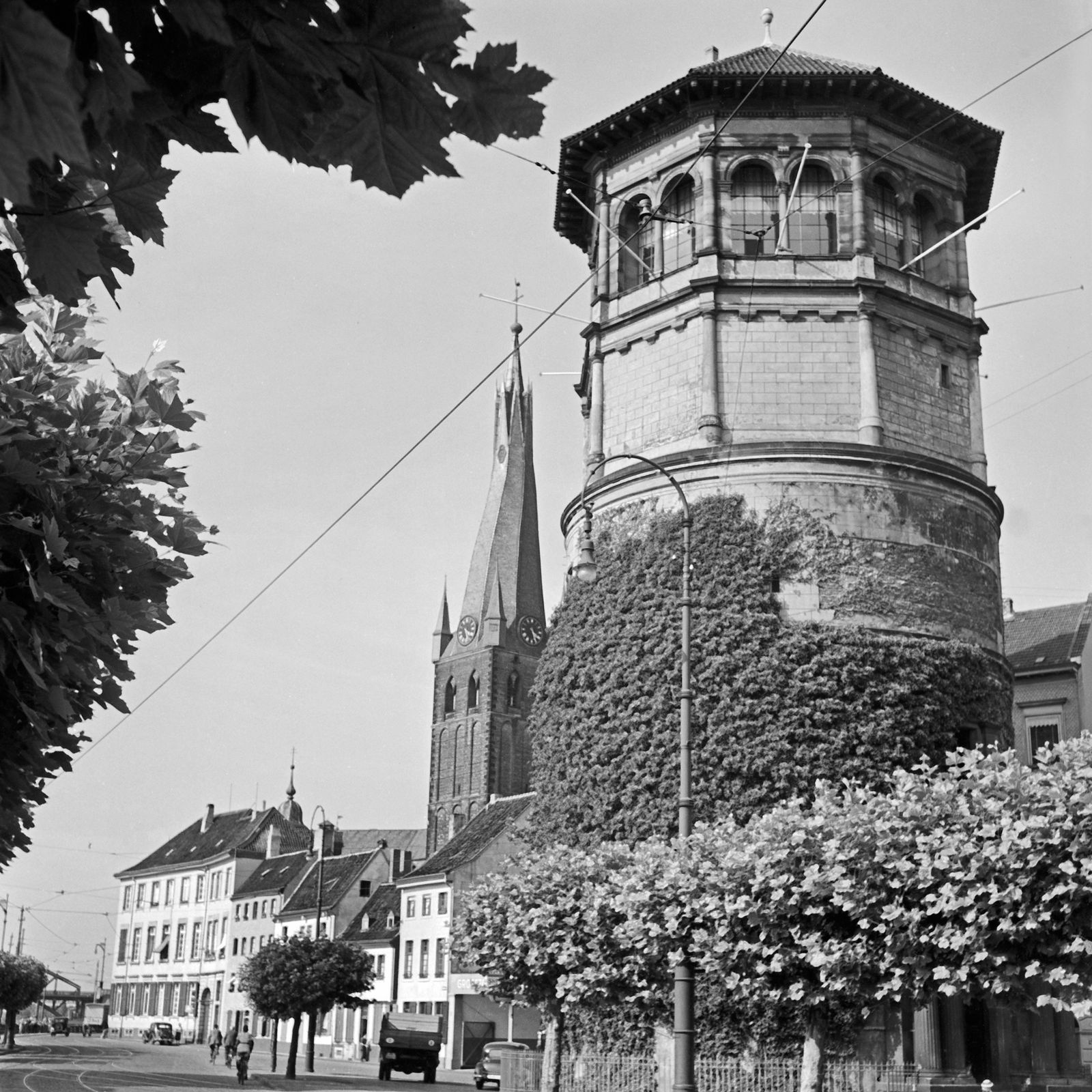 Karl Heinrich Lämmel Castle Tower And St. Lambert's Church Duesseldorf, Germany 1937 Printed Later 1937/2021