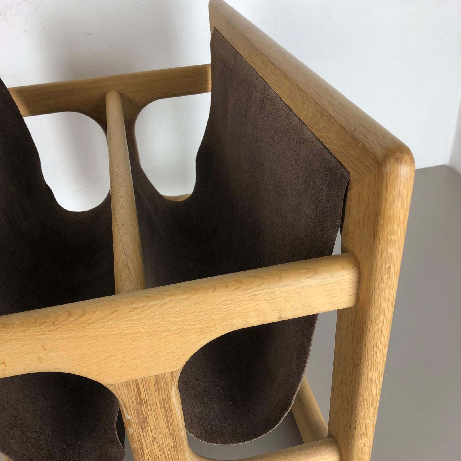 photo furniture Minimalistic 1970s Danish Oak Wood Magazine Rack Design Made By Salin Møbler
