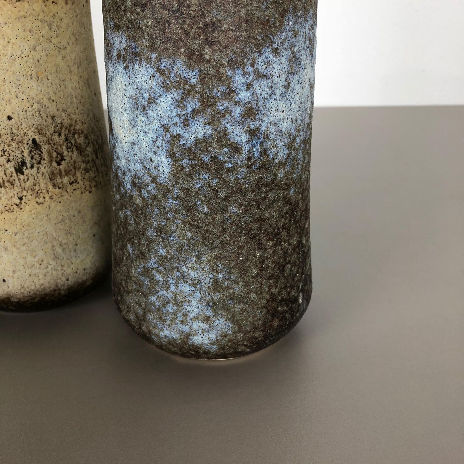 Set Of Two Pottery Fat Lava Vases "206 26" Made By Scheurich, Germany, 1970s photo vintage