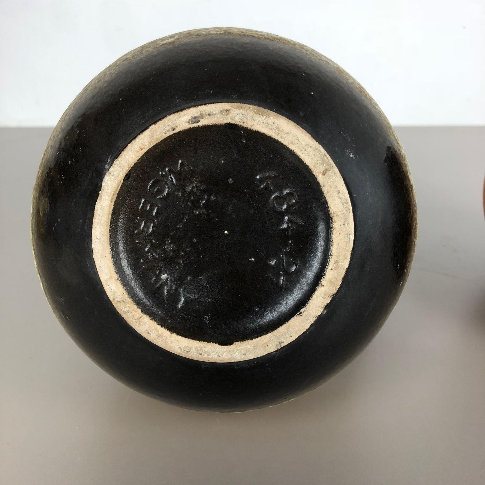 photo buy Set Of Two Pottery Fat Lava Vases Model "484 21" Made By Scheurich Germany 1970s