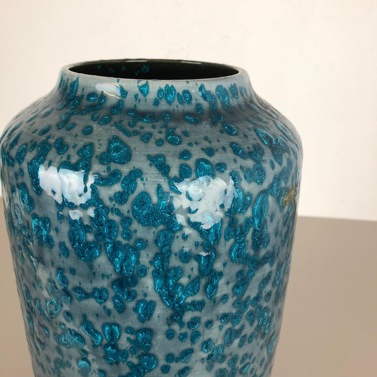 Large Pottery Super Fat Lava Multi Color 517 45 Vase Made By Scheurich, 1970s photo buy