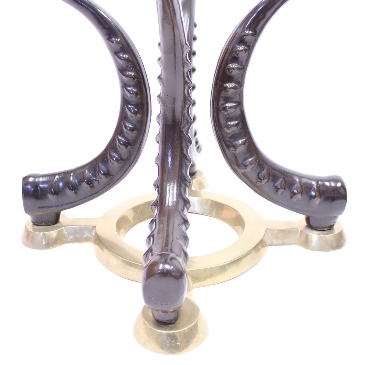 photo for sale Brass & Faux Tusks Side Or Coffee Tables, 1970s, Set Of 2