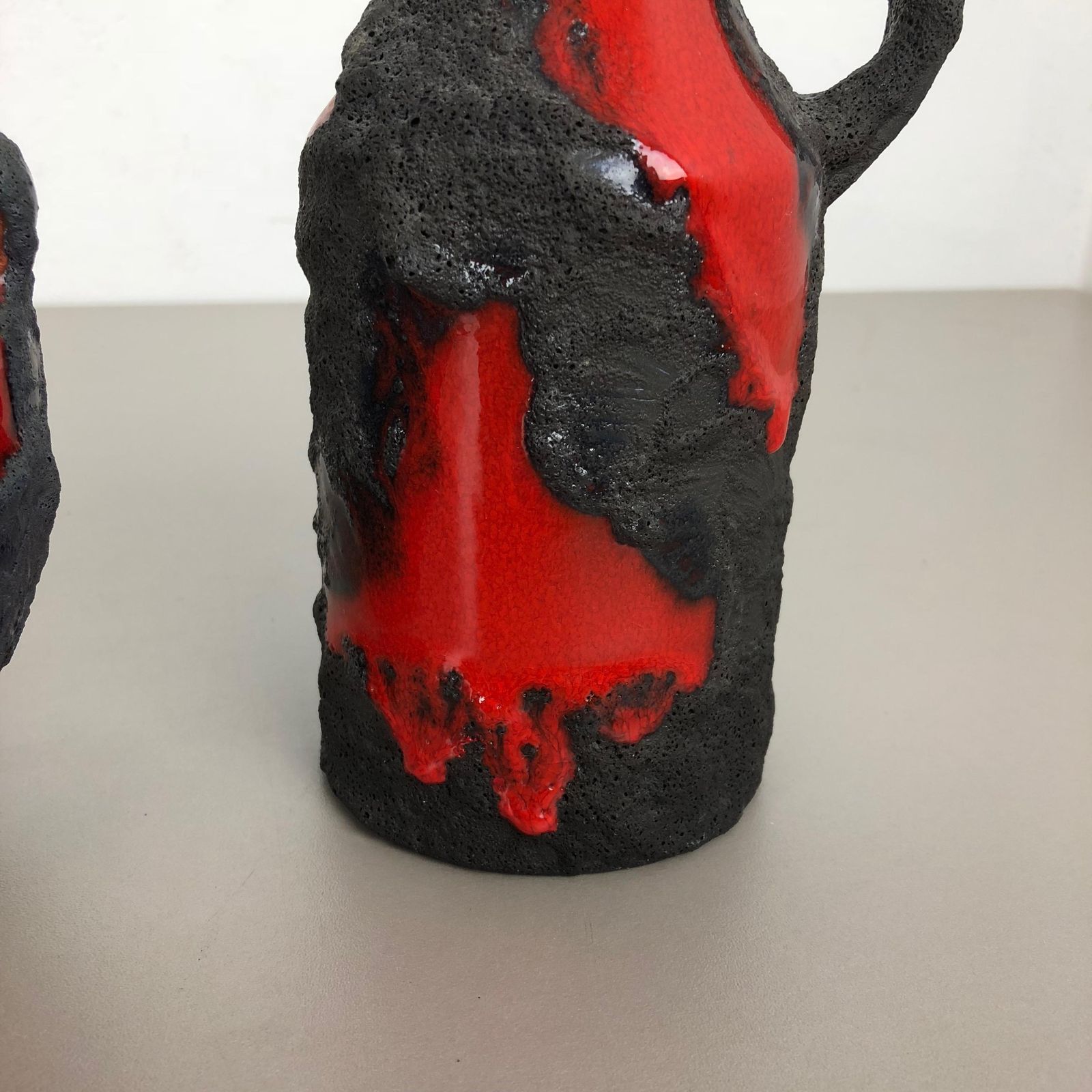 photo for sale Set Of 2 Original 1970 Ceramic Studio Pottery Vase By Marei Ceramics, Germany