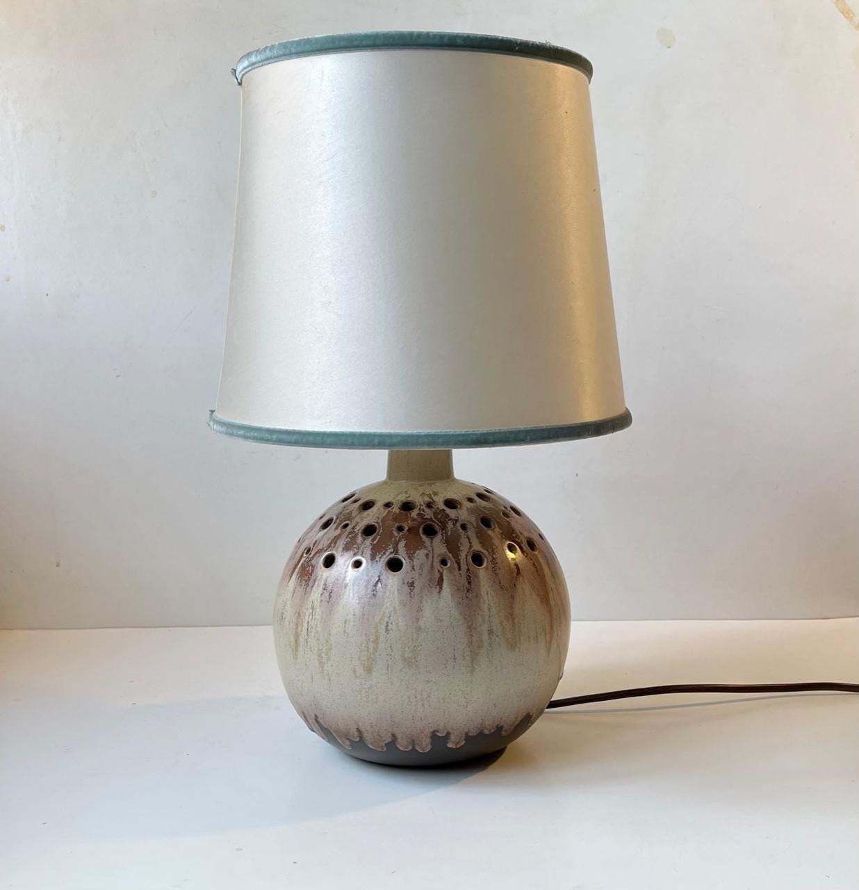 Spherical Scandinavian Modern Pottery Table Lamp, 1970s photo furniture