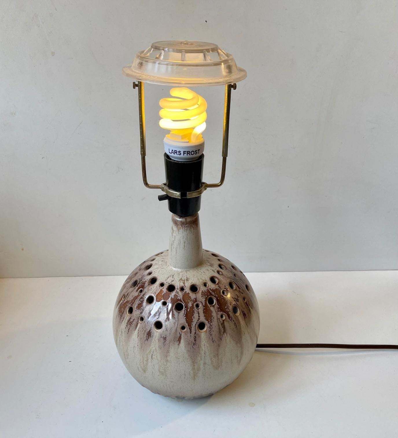 Spherical Scandinavian Modern Pottery Table Lamp, 1970s photo buy